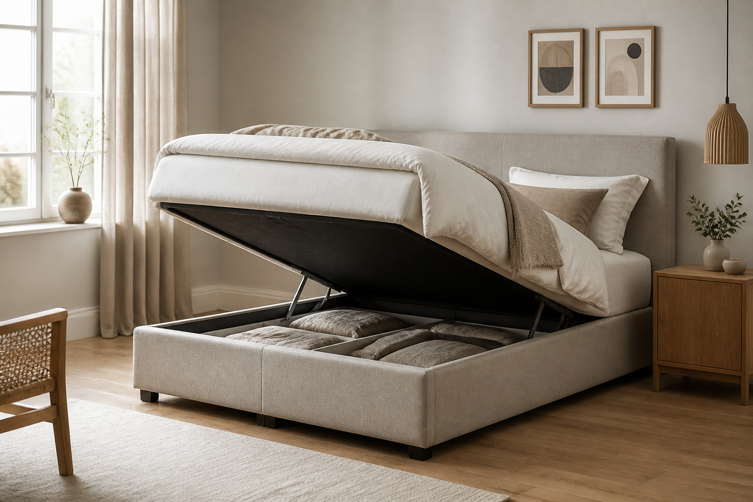 Boxspring met opbergruimte kopen: welke indeling werkt in de praktijk?